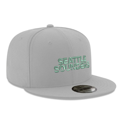 Shop New Era Gray Seattle Sounders Fc  Wordmark 9fifty Snapback Hat