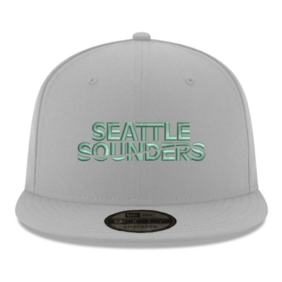 Shop New Era Gray Seattle Sounders Fc  Wordmark 9fifty Snapback Hat