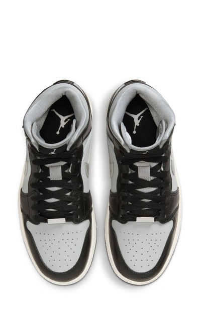Shop Jordan Air  1 Mid Se Basketball Sneaker In Black/ Silver/ Smoke/ Sail