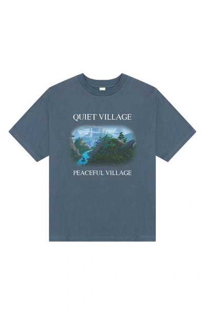 Shop Museum Of Peace And Quiet X Disney 'the Lion King' Quiet Village Cotton Graphic T-shirt In Indigo