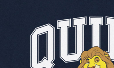 Shop Museum Of Peace And Quiet X Disney Kids' 'the Lion King' Quiet Village Cotton Graphic T-shirt In Navy