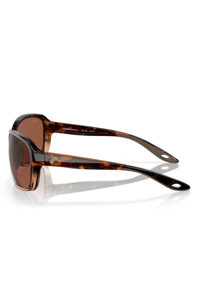 Costa Del Mar Seadrift 60mm Polarized Square Sunglasses In Bronze