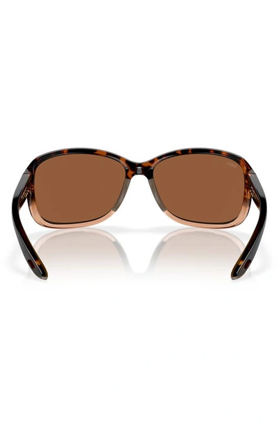 Shop Costa Del Mar Seadrift 58mm Polarized Square Sunglasses In Copper Silver Mirror