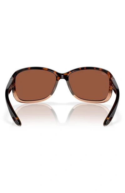 Costa Del Mar Seadrift 60mm Polarized Square Sunglasses In Bronze