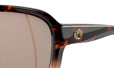 Costa Del Mar Seadrift 58mm Polarized Square Sunglasses In Copper Silver Mirror