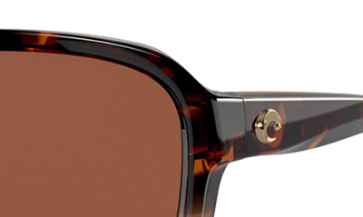 Costa Del Mar Seadrift 60mm Polarized Square Sunglasses In Bronze