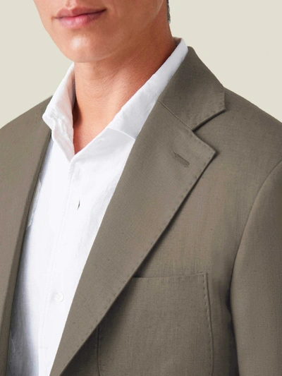 Shop Luca Faloni Hazelnut Brown Linen Suit