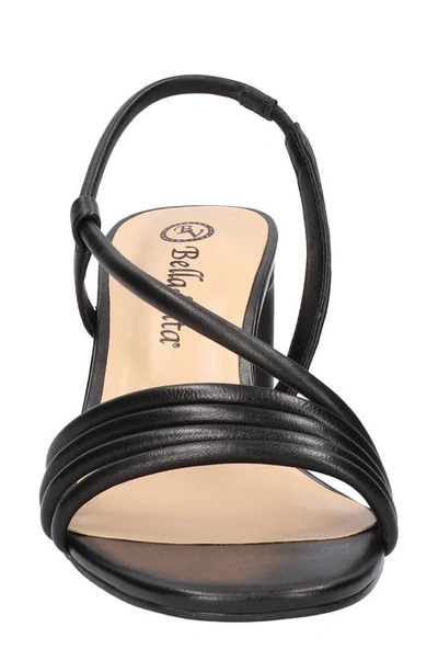 Shop Bella Vita Zariah Strappy Slingback Sandal In Black Leather