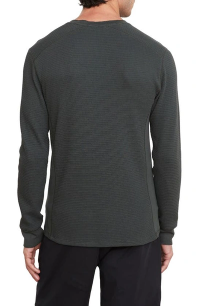 Shop Vince Thermal Long Sleeve T-shirt In Night Pine