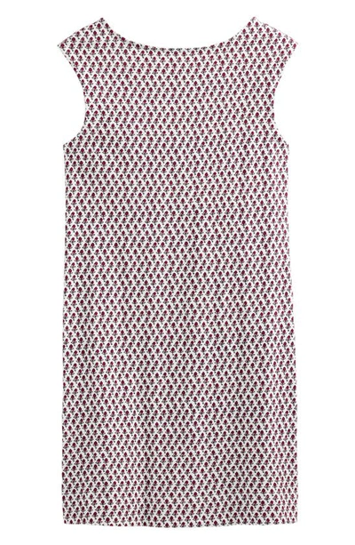 Shop Boden Printed Sleeveless Cotton Jersey Dress In Ivory Tulip Blush