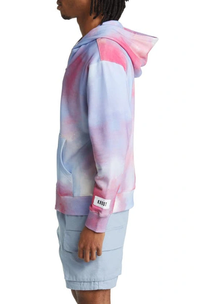 Krost Die Dye Zip Hoodie In Rose Red