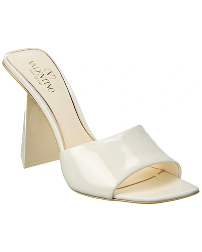 Shop Valentino One Stud 105 Patent Sandal In White