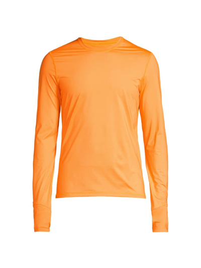 Shop Aztech Mountain Men's Next To Skin Long-sleeve Shirt In Safety Orange