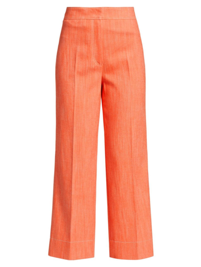 Shop Akris Punto Women's Chieko Mid-rise Cropped Pants In Orange