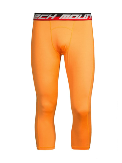 Shop Aztech Mountain Men's Next To Skin Logo Leggings In Safety Orange