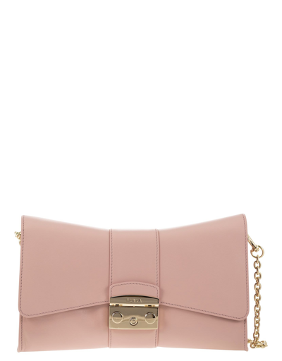 Shop Furla Designer Handbags Metropolis - Shoulder Bag S In Rose