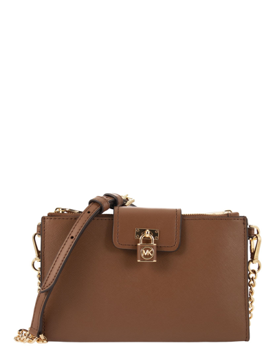 Shop Michael Kors Designer Handbags Ruby Bag In Saffiano Leather In Marron