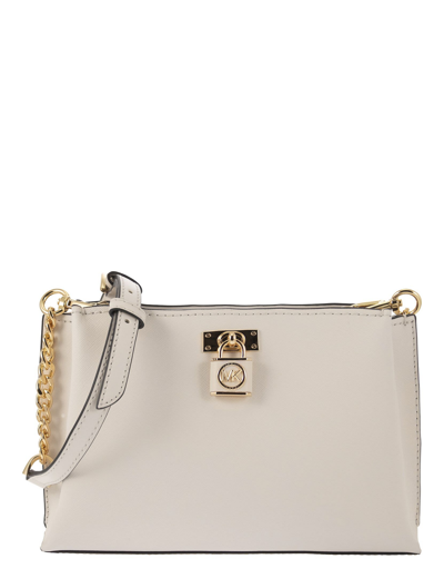 Shop Michael Kors Designer Handbags Ruby - Saffiano Leather Bag In Blanc