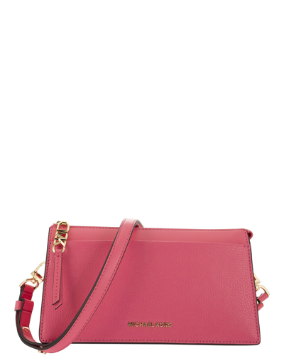 Shop Michael Kors Designer Handbags Empire - Leather Shoulder Bag In Rose