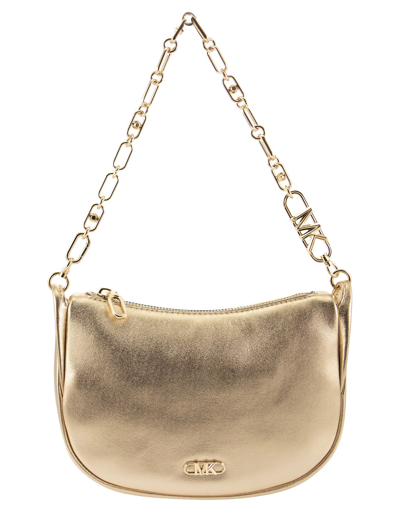 Shop Michael Kors Designer Handbags Kendall - Hand Clutch Bag In Doré