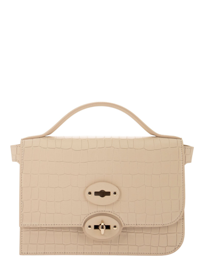 Shop Zanellato Designer Handbags Ella - Hand Bag In Blanc