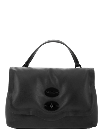 Shop Zanellato Designer Handbags Postina Pillow - S Handbag In Noir