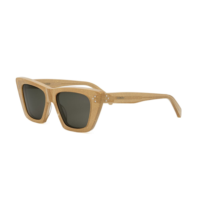 Shop Celine Cl40187i 59a Sunglasses In Beige