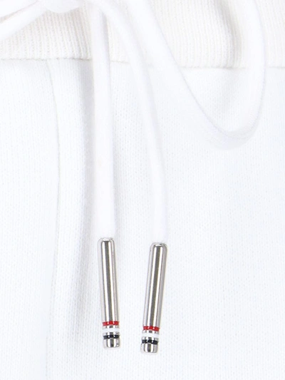 Thom Browne White Loopback Stripe Sweatpants In White