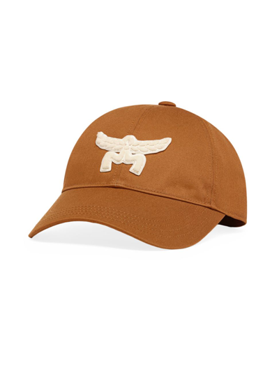 Shop Mcm Men's Essential Logo-embroidered Baseball Cap In Cognac