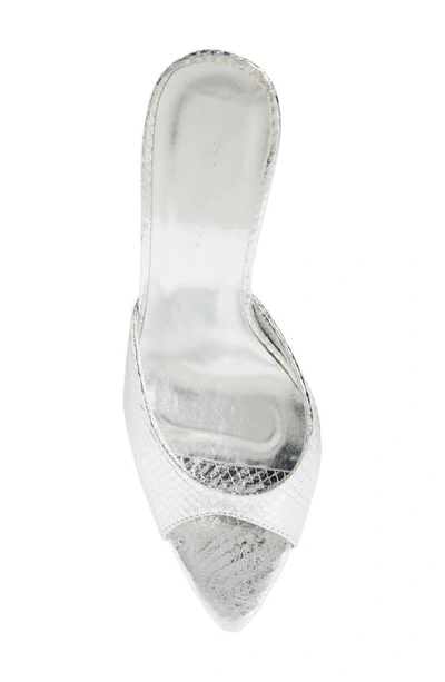 Shop Billini Lila Metallic Snakeskin Embossed Sandal In Silver Scale