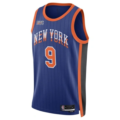 Shop Nike Unisex  Rj Barrett Blue New York Knicks 2023/24 Swingman Jersey