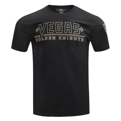 Shop Pro Standard Black Vegas Golden Knights Wordmark T-shirt