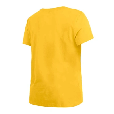 Shop New Era Gold Golden State Warriors 2023/24 City Edition T-shirt