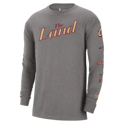 Shop Nike Charcoal Cleveland Cavaliers 2023/24 City Edition Max90 Expressive Long Sleeve T-shirt