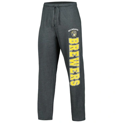 Shop Concepts Sport Charcoal/navy Milwaukee Brewers Meter T-shirt & Pants Sleep Set