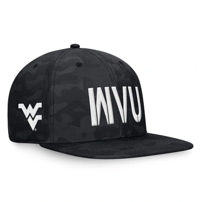 Shop Top Of The World Black West Virginia Mountaineers Oht Military Appreciation Troop Snapback Hat