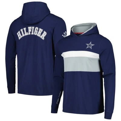 Shop Tommy Hilfiger Navy Dallas Cowboys Morgan Long Sleeve Hoodie T-shirt