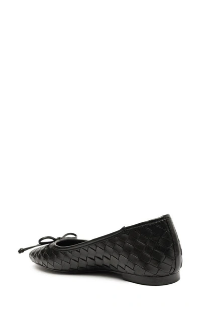 Shop Schutz Arissa Woven Ballet Flat In Black