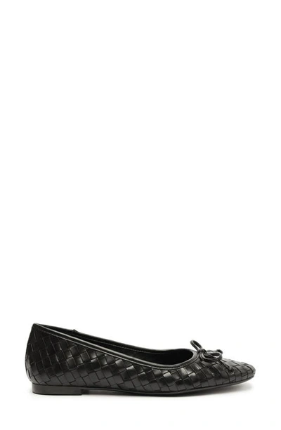 Shop Schutz Arissa Woven Ballet Flat In Black