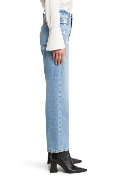 Shop Frame Le Jane Ankle Wide Leg Jeans In Baines Rips