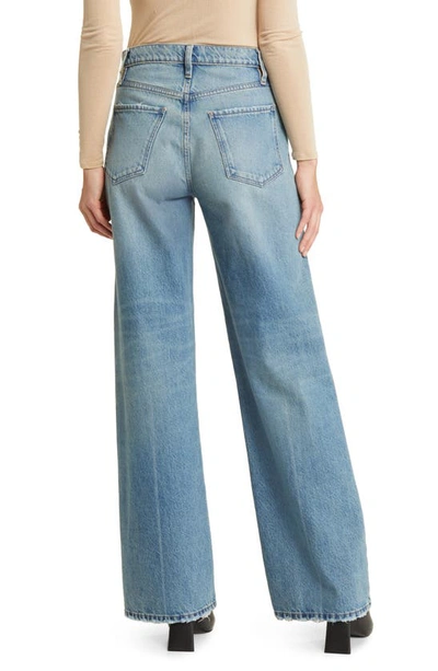 Shop Frame Le Jane Wide Leg Jeans In Varsity Blues