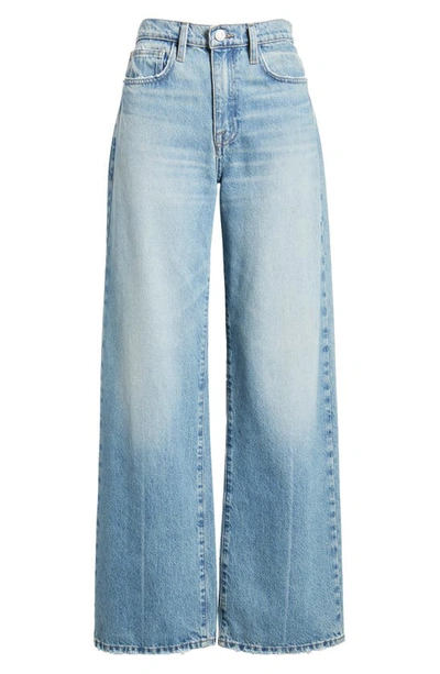 Shop Frame Le Jane Wide Leg Jeans In Varsity Blues