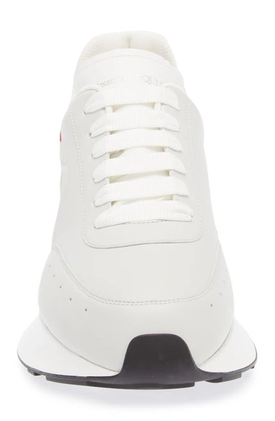 Shop Alexander Mcqueen Seal Sprint Runner Sneaker In Light Grey/ Navy/ White