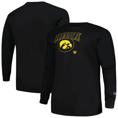 Shop Profile Black Iowa Hawkeyes Big & Tall Pop Long Sleeve T-shirt