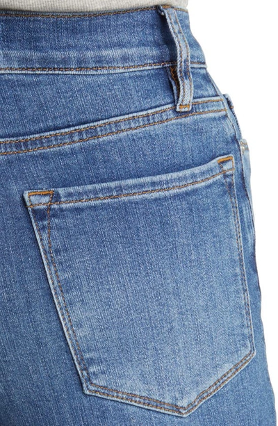 Shop Frame Le Slim Palazzo Release Hem High Waist Wide Leg Jeans In Jetty