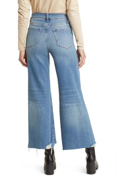 Shop Frame Le Palazzo High Waist Crop Wide Leg Jeans In Wavey Modern Chew