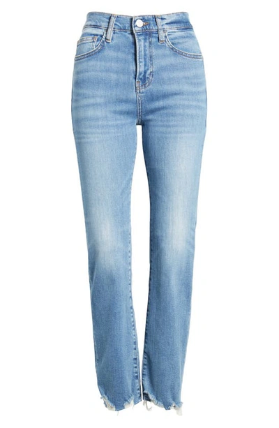 Shop Frame Le High Ankle Straight Leg Jeans In Wavey Modern Chew