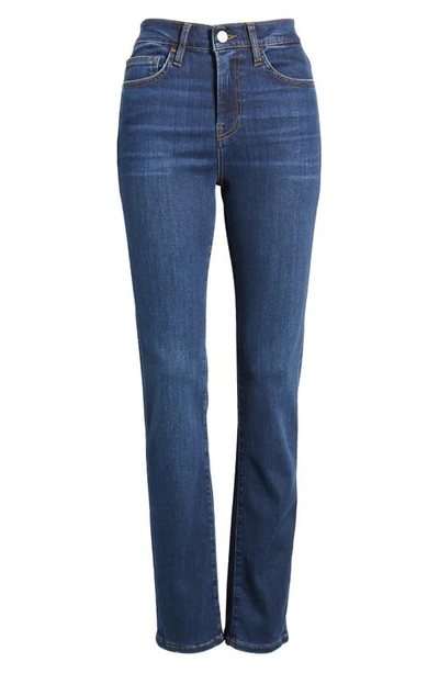 Shop Frame Le High Straight Leg Long Jeans In Majesty