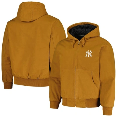 Shop Dunbrooke Brown New York Yankees Dakota Work Full-zip Hoodie Jacket