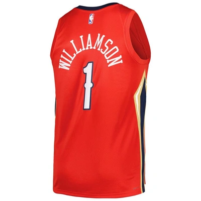 Shop Jordan Brand Zion Williamson Red New Orleans Pelicans Swingman Player Jersey